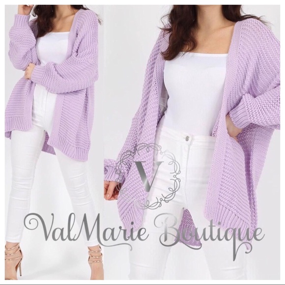lilac chunky cardigan